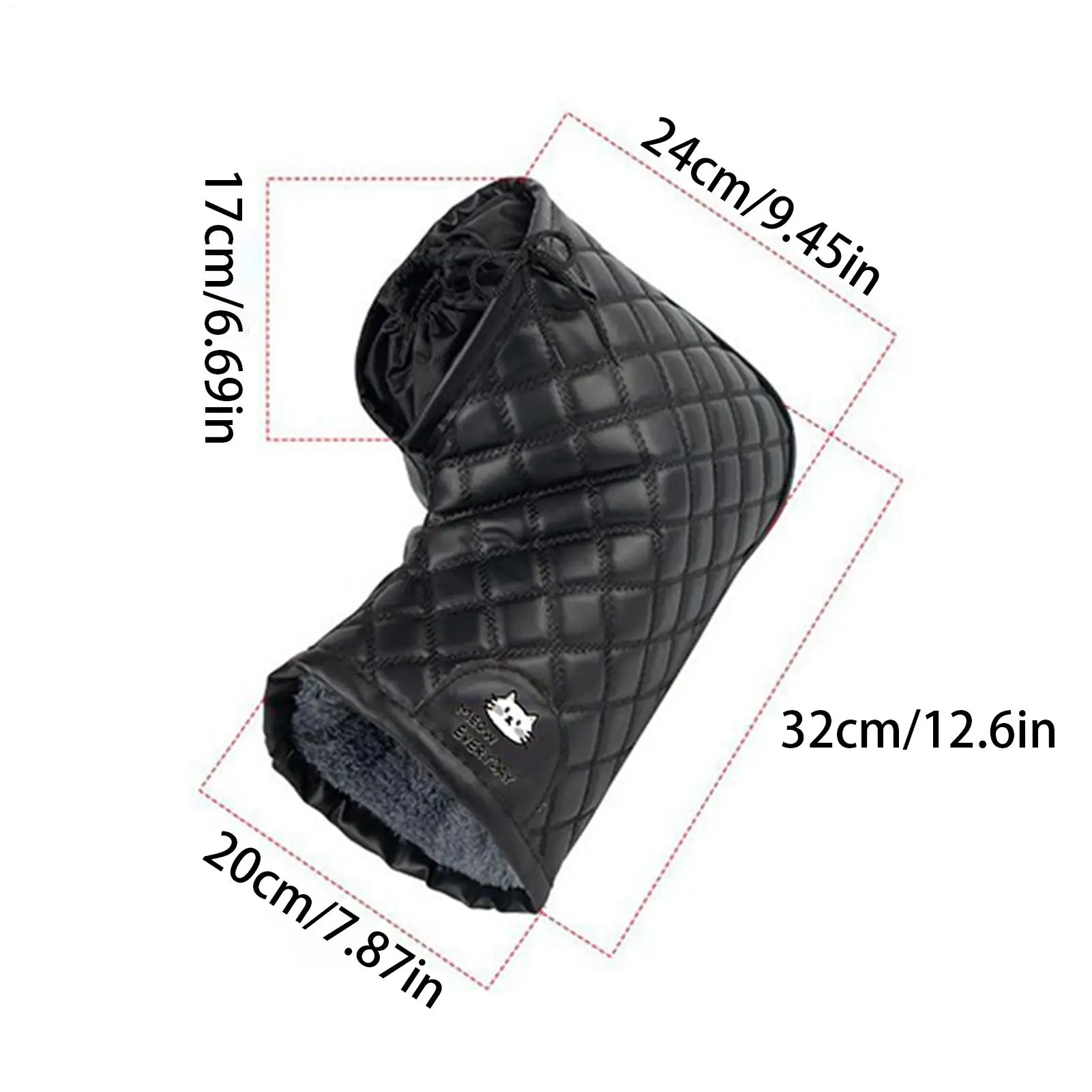 Motorcycle Handlebar Cover Winter Waterproof Hand Muffs Windproof Handlebar Fingerless Gloves for Cold Weather Riding for Biking