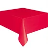Plastic Disposable Solid Color Tablecloth Birthday Party Wedding Christmas Table Cover Wipe Desk Cloth Decor  Covers Rectangle 5