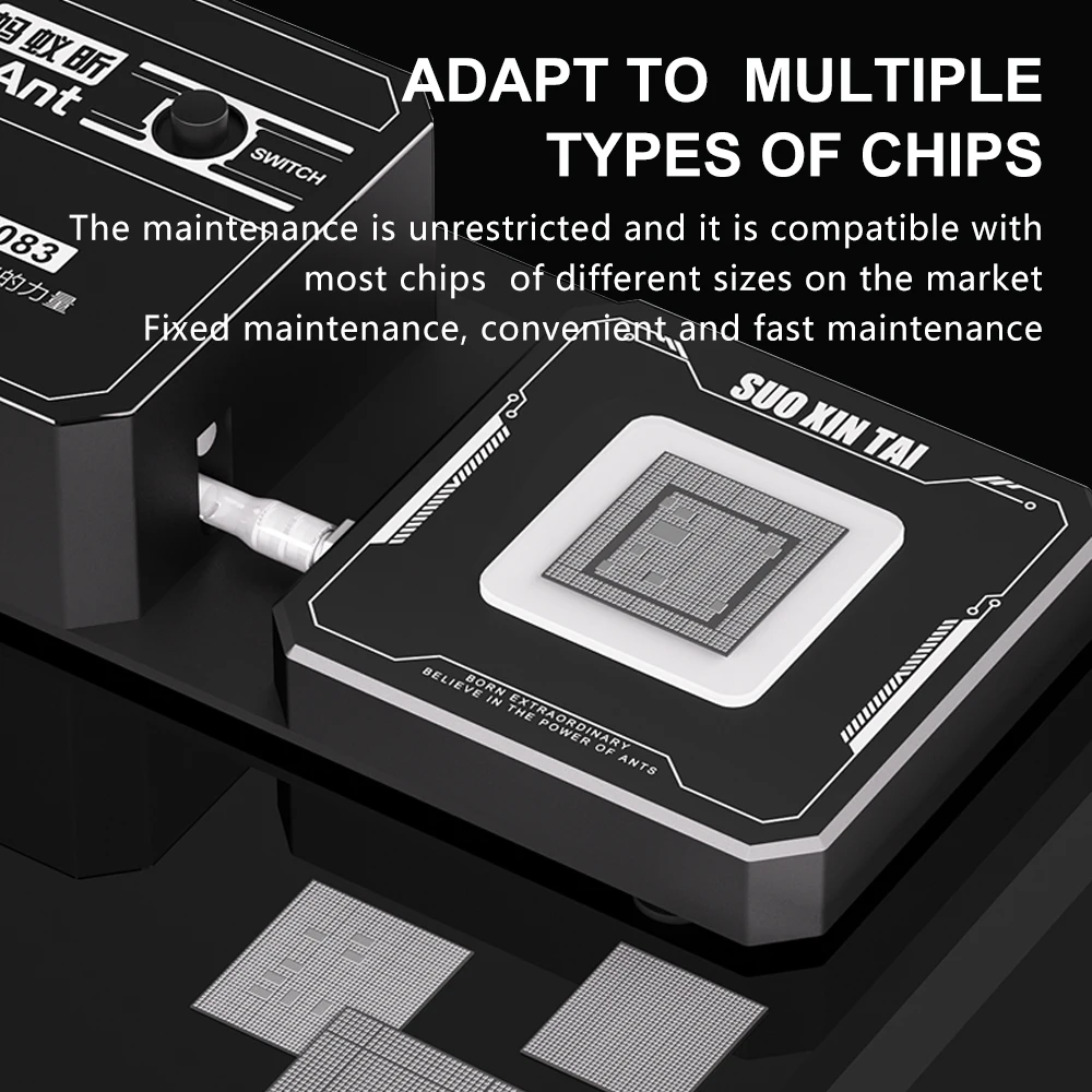 Mesa de adsorción fija para reparación de chips MaAnt M083, fuerte  adsorción que no se desliza, adecuada para una variedad de chips y  herramientas fijas - AliExpress, image size:1000x1000