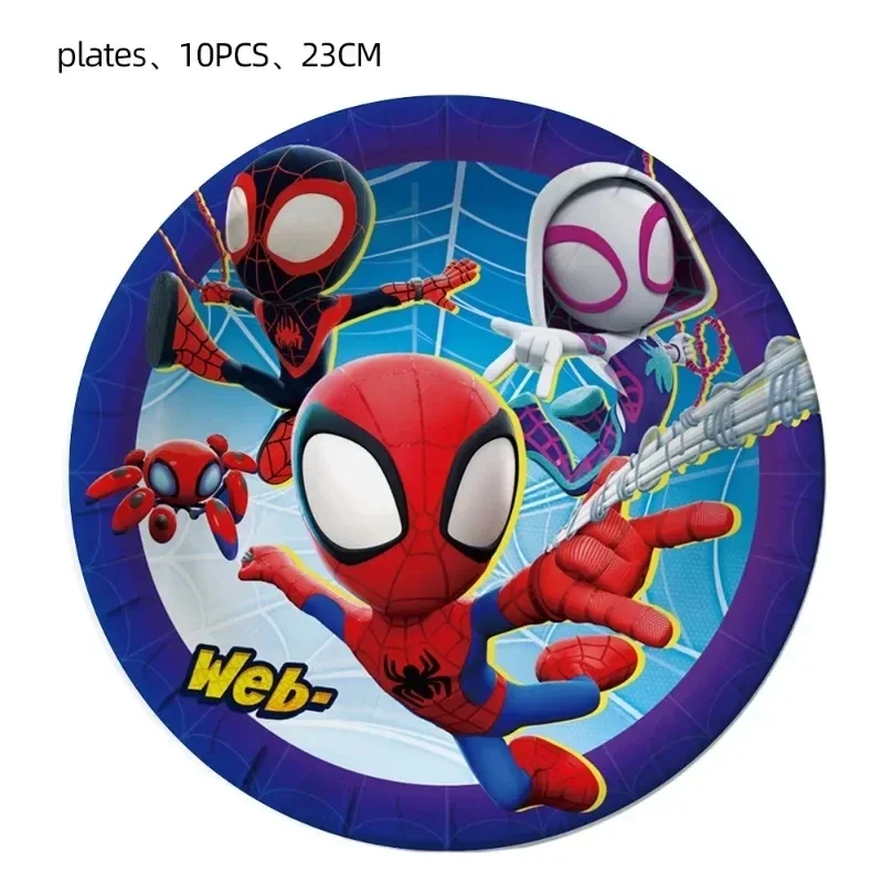 Marvel Birthday Party Disposable Tableware Set Supplies Paper Plate Decorations Spider-Man and His Best Friends disposable tableware