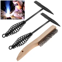 2pcs Dual-Head Chipping Welding Slag Hammer for Arc Welding Slag Removal with Cool Hand Spring Steel Handle 1