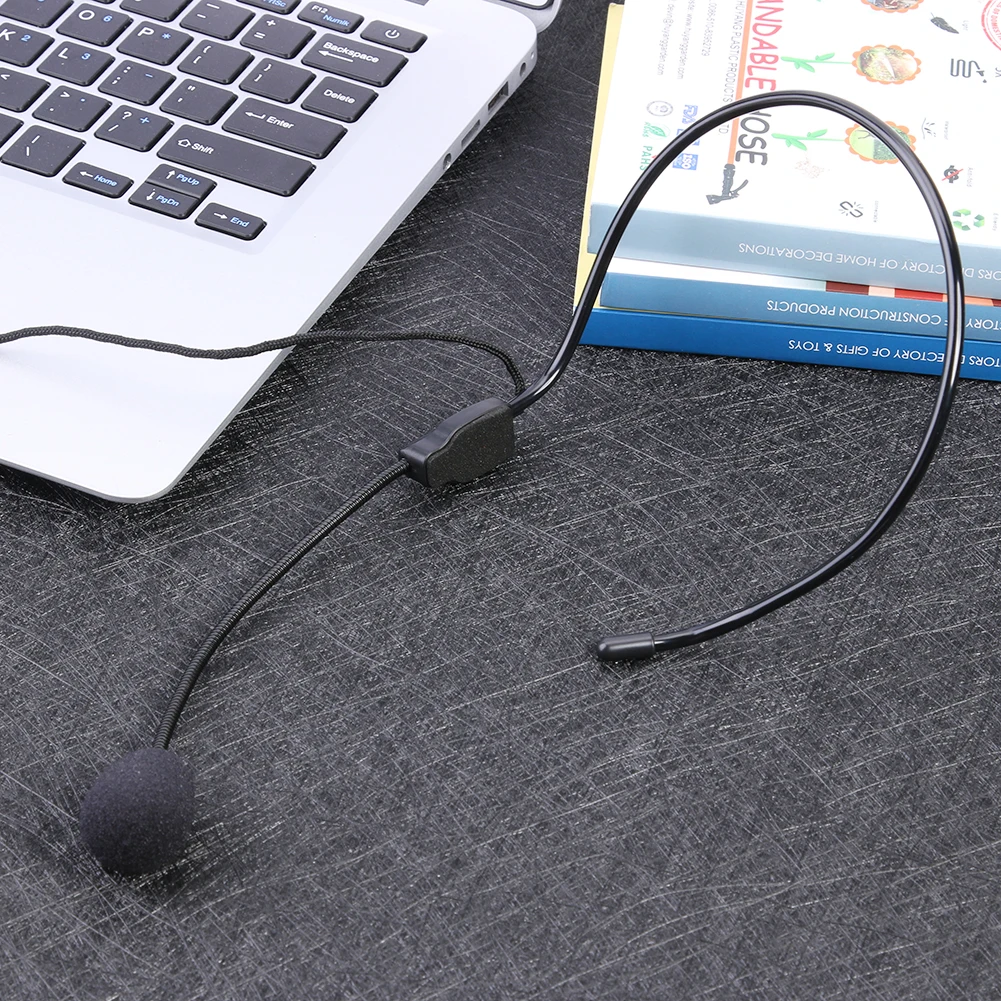 교사 가이드 연설용 헤드 마운트 마이크, 유선 헤드셋 마이크, 3.5mm