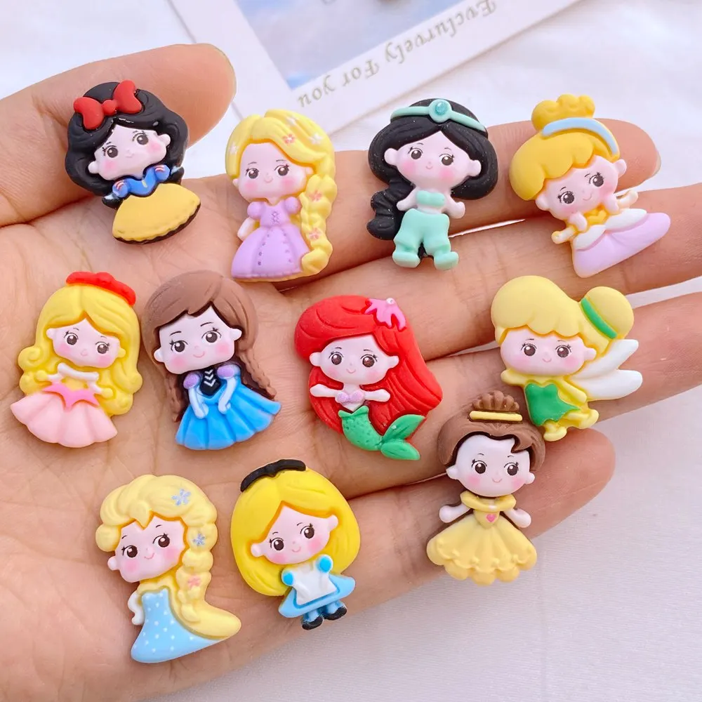 10 new cute Kawaii cartoon mermaid princess girl series resin scrapbook Diy jewelry hairpin accessories decoration process resin hairpin accessories,resin jewelry accessories