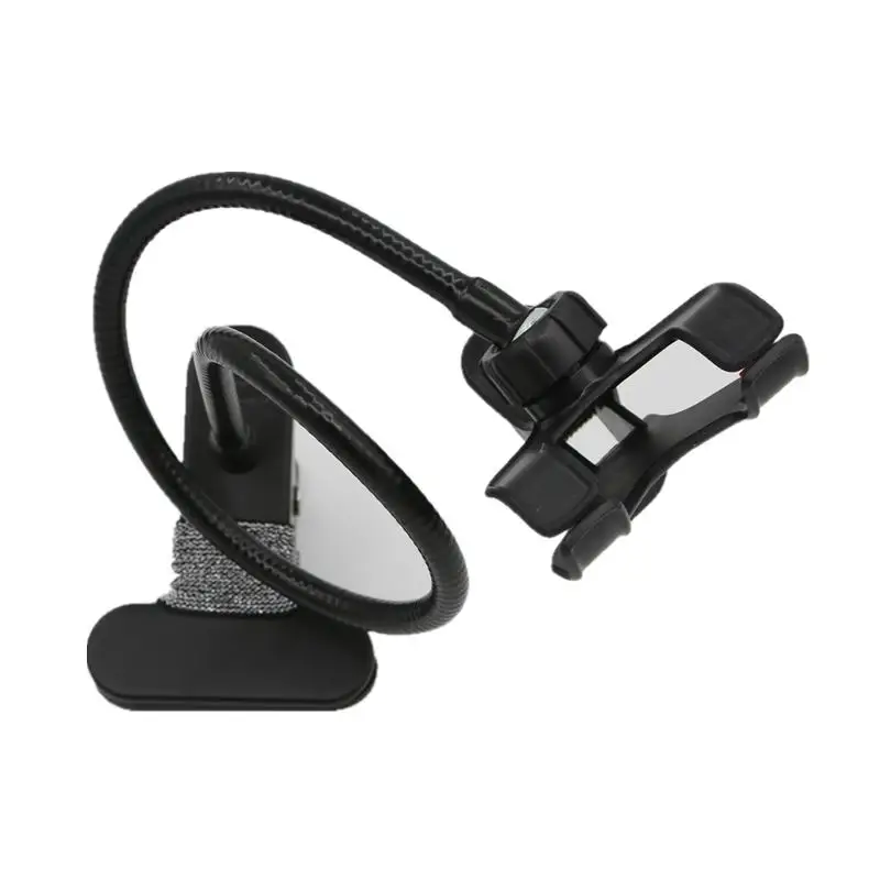 Mobile Phone Clip on Gooseneck Stand Holder Metal/ABS Black