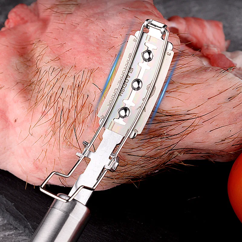 Pig Hair Shaver Stainless Steel Razor Kitchen Pig Hair Shaving Tool