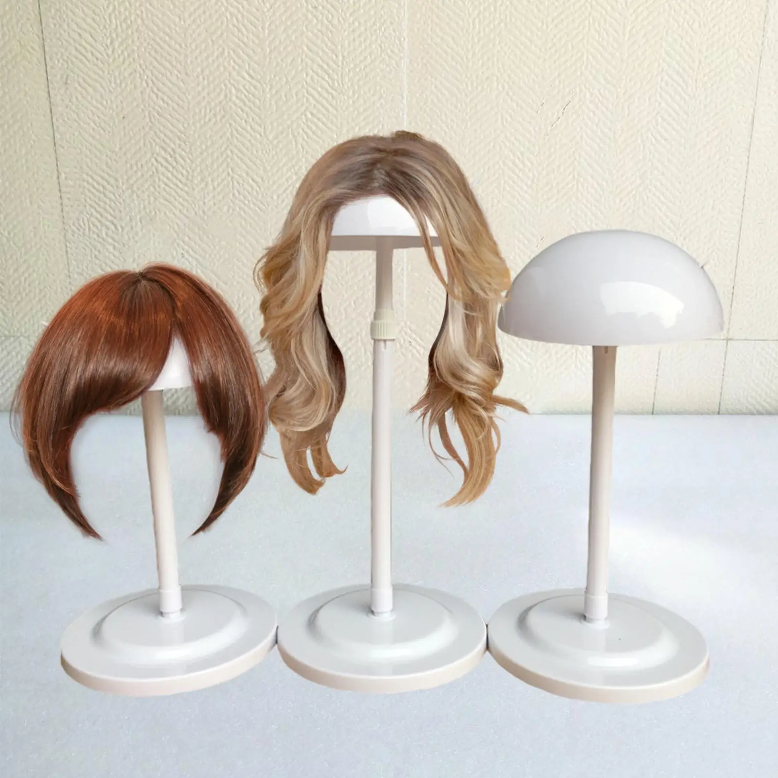 3 Packs Wig Stand Holder, Portable Collapsible Wig Holder for