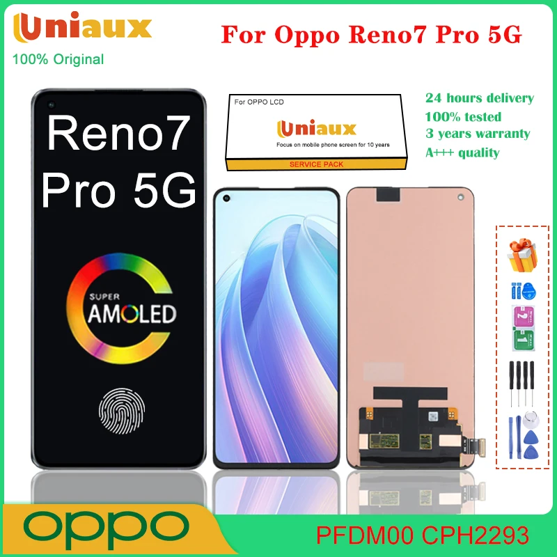 6.55'' Original For OPPO Reno7 Pro 5G lcd PFDM00 PFJM10 LCD Display Touch Screen Digitizer Assembly For Reno 7 Pro 7Pro LCD