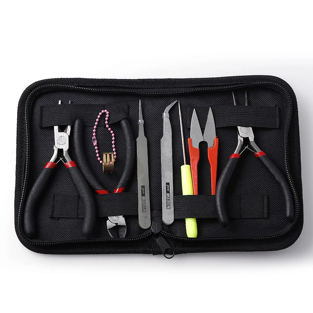 8Pcs/Set Diy Jewelry Making Tools Pliers Sets With Round Nose Plier Side Cutting Pliers Wire Cutter Scissor Beading Tweezers