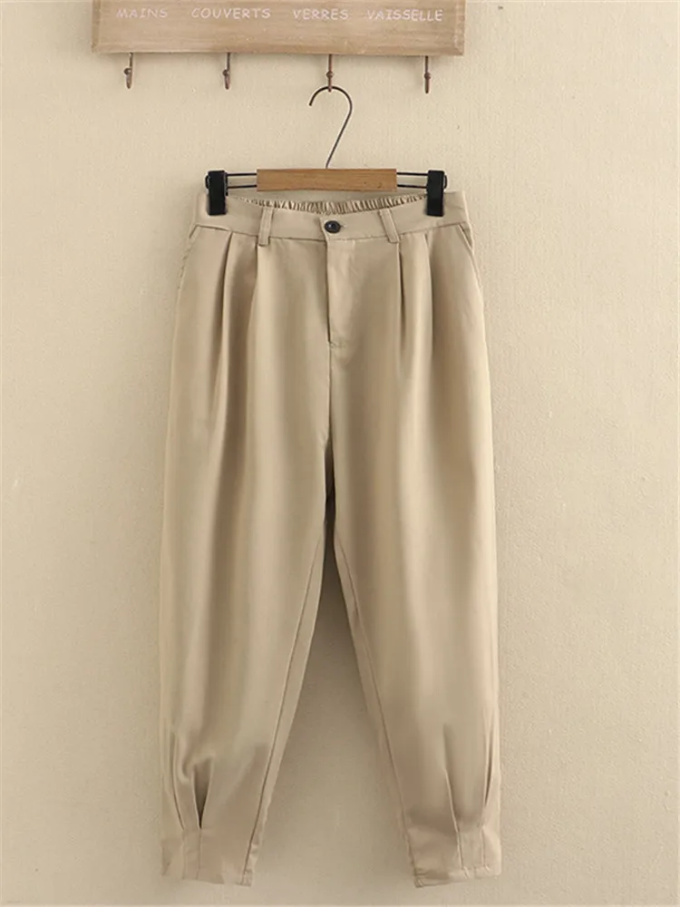 여성용 수트 칼라 라펠 캐주얼 재킷, 탄성 허리 사이드 화이트 스트립 스티치 캐주얼 수트 바지 조합, 플러스 사이즈