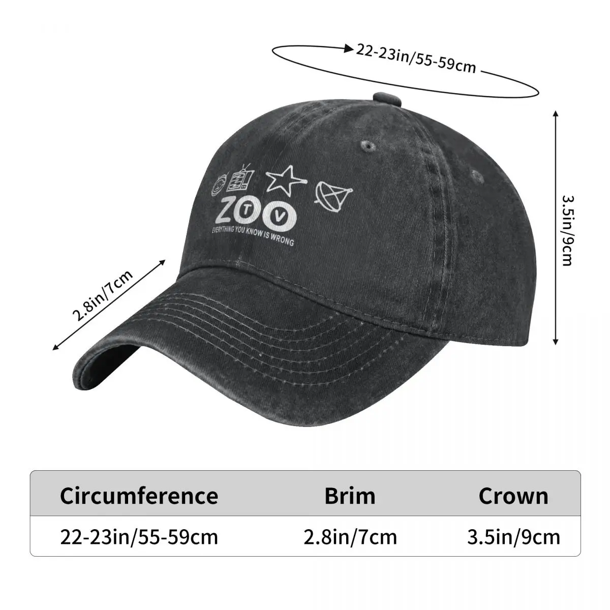 U2 Desgin Baseball Cap Zoo TV Fashion Women Men Washed Hip Hop Hats High Quality Design Hiking Fishing Baseball Caps 5