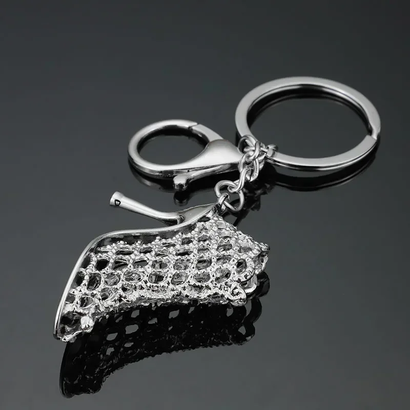 High Heel Crystal Rhinestone Keychains Shoe Keyring Charm Women