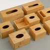 Bamboo Wood Tissue Box Holder Toothpick Box Living Room Coffee Table Restaurant Storage Accessories Rectangular Storage Box 5