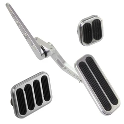 Billet Aluminum Gas Throttle Pedal Kit For Hot Street Rod Chevy Ford Hot Rod Rat Mopar SBC BBC Universal Black/Silver