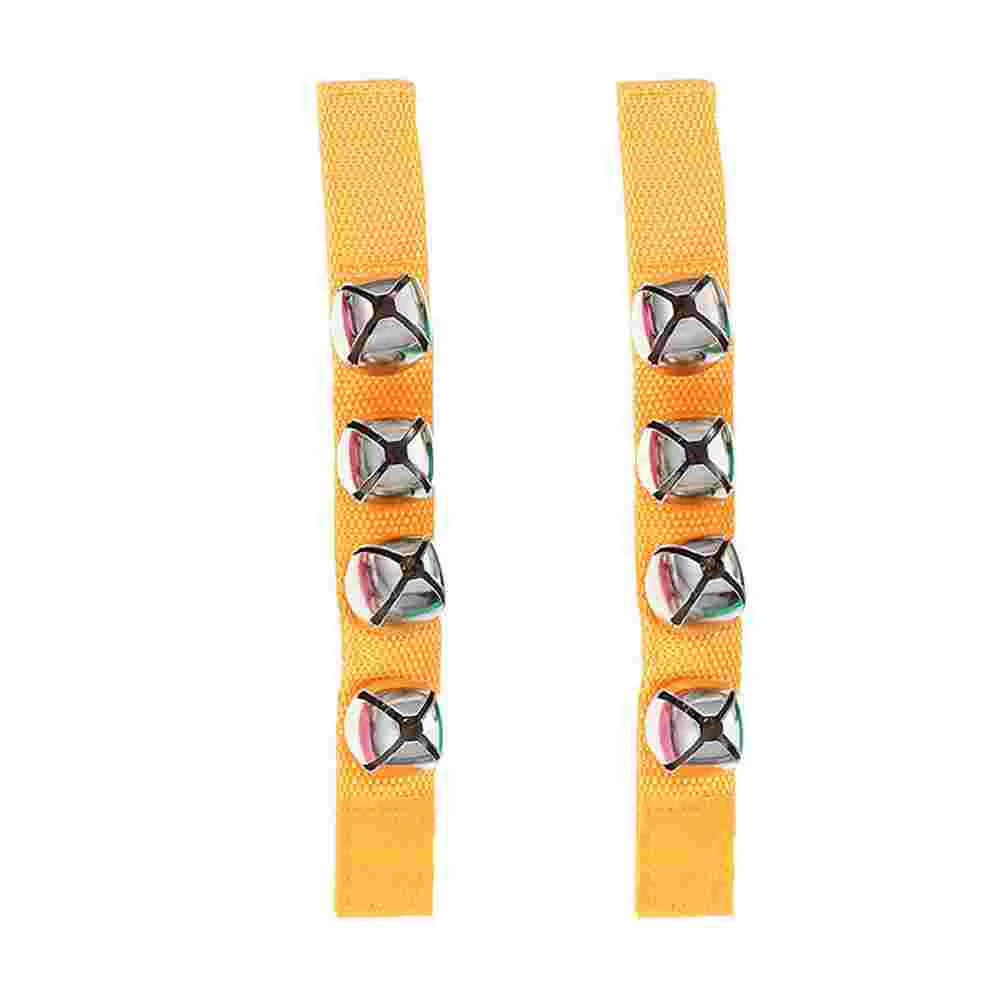 2 Pcs Orff Kids Handbells Jingle Wristband The Toys for Polyester Child