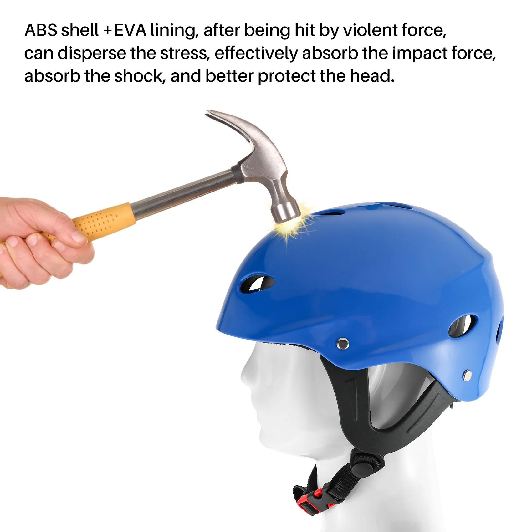 Safety Protector Helmet 11 Breathing Holes for Water Sports Kayak Canoe Surf Paddleboard - Blue 2
