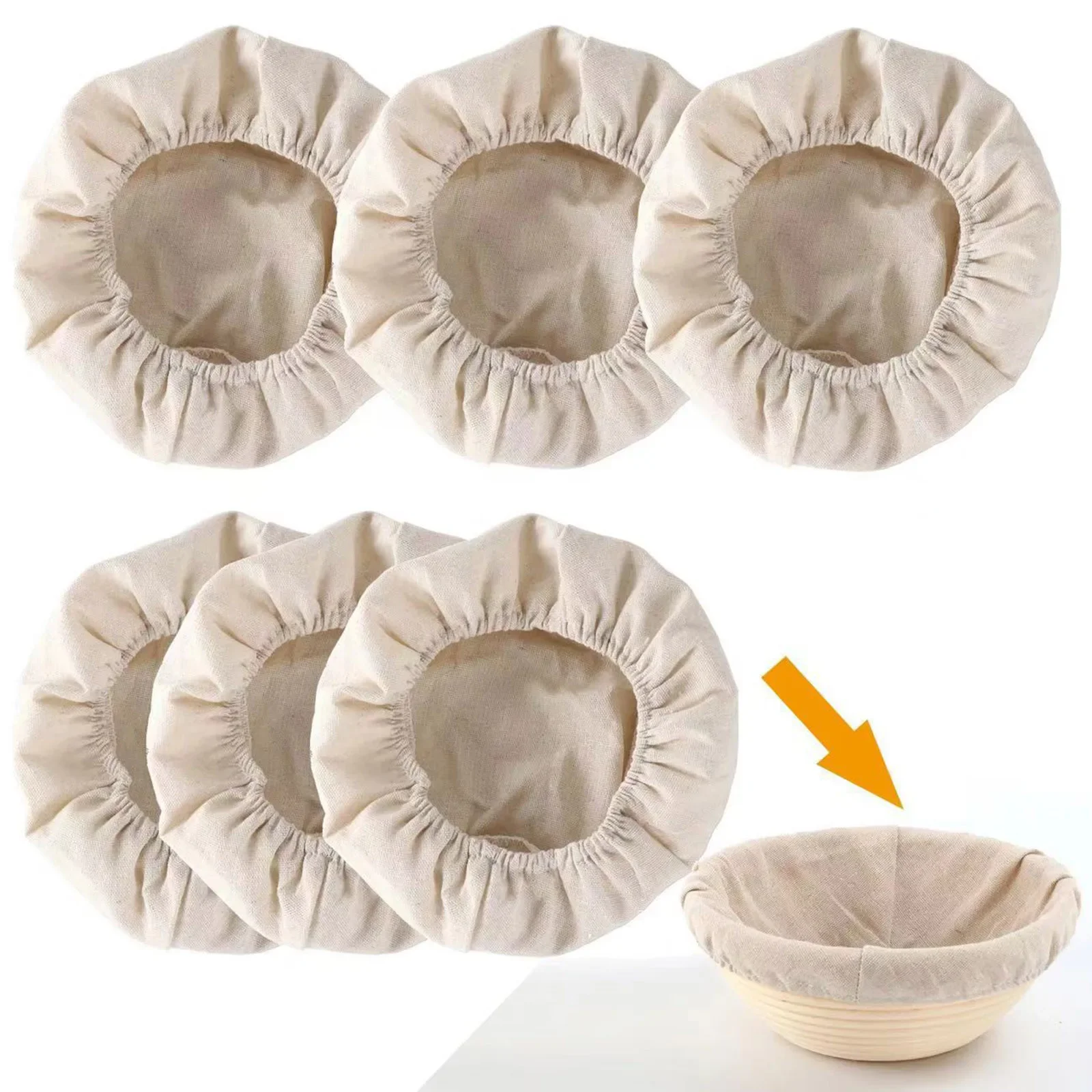 6 Pack 9 Inch Round Bread Proofing Ba_sket Cloth Liner Sourd_ough Banneton Proofing Bas_kets Small Dining Table Set For 4 Teal