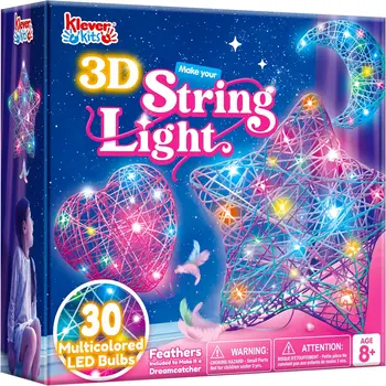 3D String Art Kit with 30 LED Lights 1
