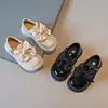 Autumn New Girls Bow Knot Leather Fashion Princess College Style Soft Bottom Sweet Party Shoes 1