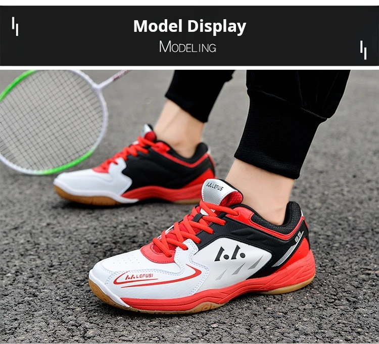 Description Picture 5 of item2024 Men's Tennis Shoes Youth Table Tennis Training Shoes Sneakers Quality Men's Badminton Shoes Anti-slip and Wear-resistant