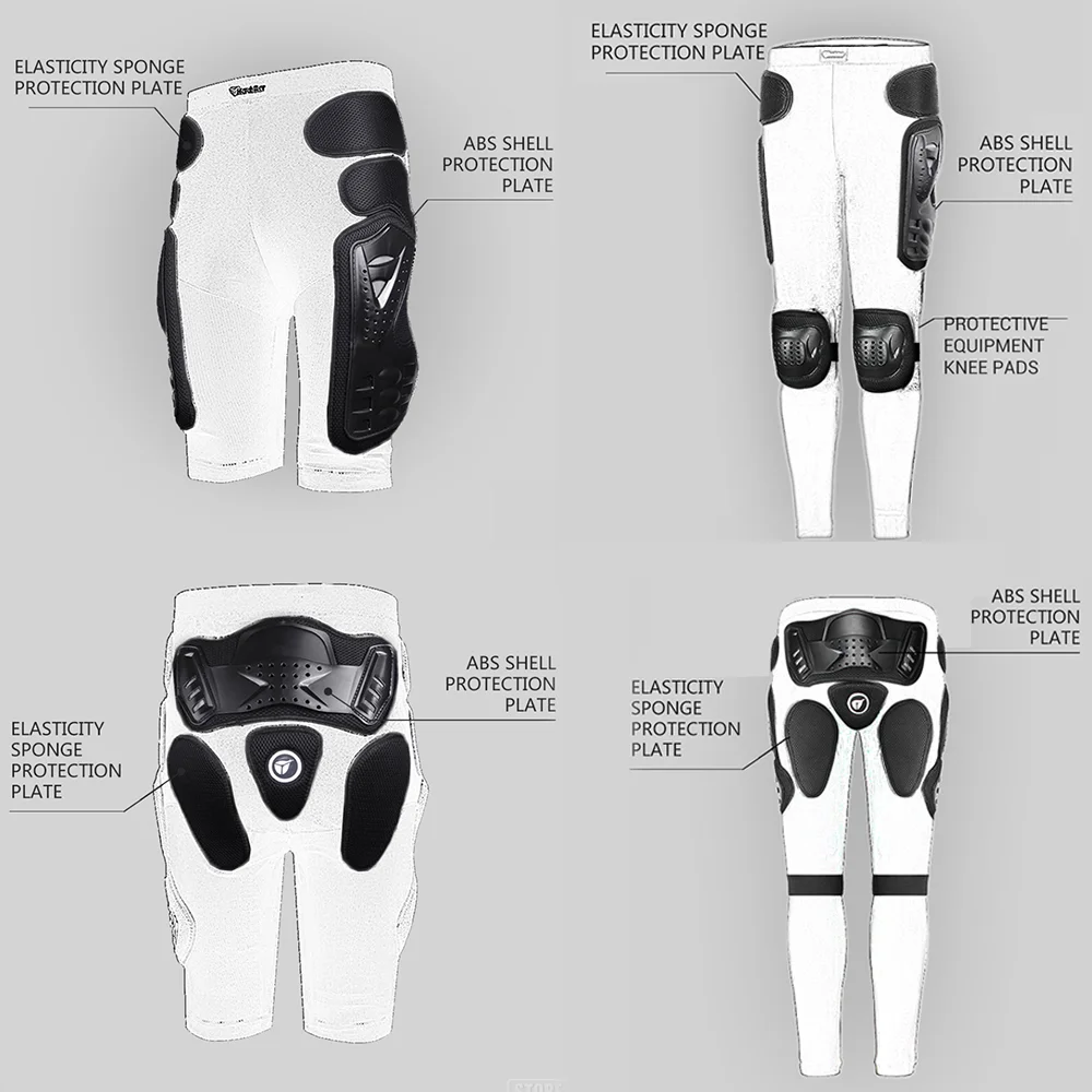 Motorcycle Body Armor Motorcycle Jacket Suit Men Moto Armor Protective Body Protection Motocross Racing Men 4 Piece S-5XL