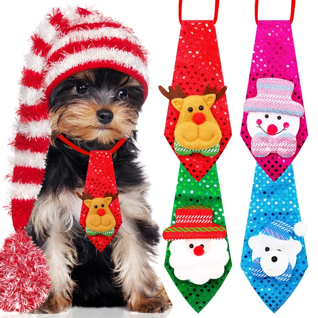 Christmas Snowman Elk Pet Neckties For Dogs Collars Small Dog Bowties Adjustable Puppy Bow Ties Pet Dog Grooming Accessories Christmas Snowman Elk Pet Neckties For Dogs Collars Small Dog Bowties Adjustable Puppy Bow Ties Pet Dog Grooming Accessories