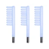 3PCS Hair Comb Dandruff Removal Glass Smoothes hairComb Shaped Probe For High Frequency Electrotherapy Instrument Purple Light 6
