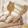 Designer Backrest High Double Bed Velvet Luxury Gold Big Princesse Adults Beds Bedroom Wooden Modern Cama De Casal Furniture 3 Designer Backrest High Double Bed Velvet Luxury Gold Big Princesse Adults Beds Bedroom Wooden Modern Cama De Casal Furniture 3
