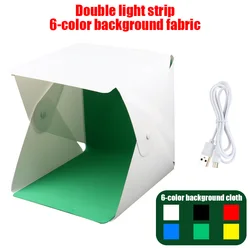 Compact LED Light Panels with Folding Tent and Multi - Color Backdrops (White)