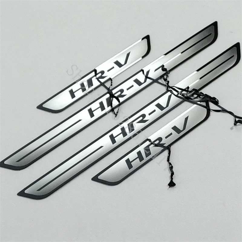 Stainless Steel Scuff Plate Door Sill Guards Thresholds Cover Trims Car Accessories For Honda HRV HR-V Vezel 2014 2015~