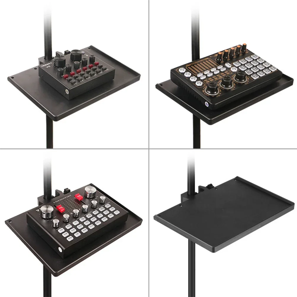 Sound Card Tray Microphone Stand Soundcard Tray Clip Holder For Live Tripod Bracket Raised Edge Equipment 1pcs live sound card