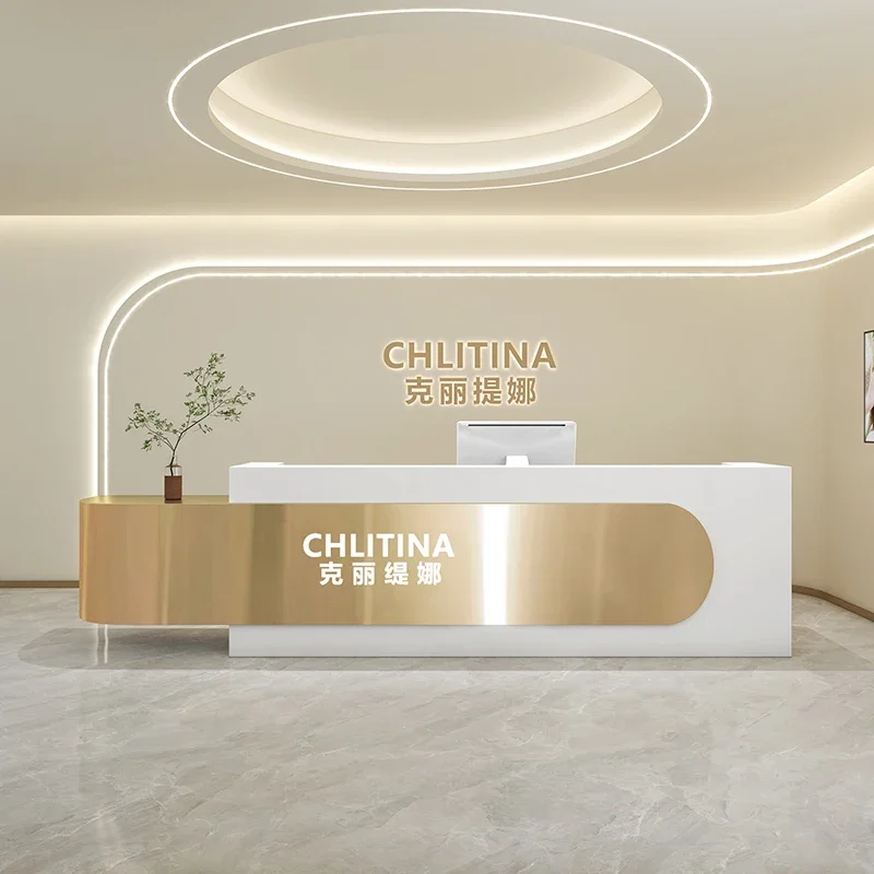 

Simplicity Luxury Front Desk Design Restaurant Reception Salon Cashier Counter Desk Beauty Pulpito De Iglesia Modern Furniture