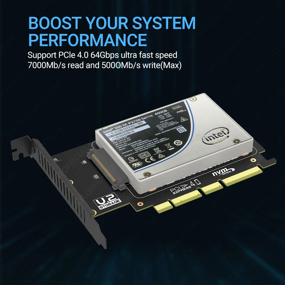 Adaptador Jeyi-u.2 para Pcie 4.0 Nvme 2.5 U.2 Sff8639 Ssd Cartão de Expansão Pcie x4 x8 X16 U.2 Ssd U.2 Drive Pex4sff8639 - Imagem 3