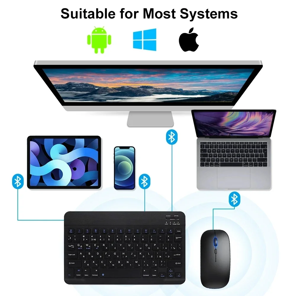 Premium Keyboard Case with Bluetooth for 12.3-inch Tablet, 2024 Edition