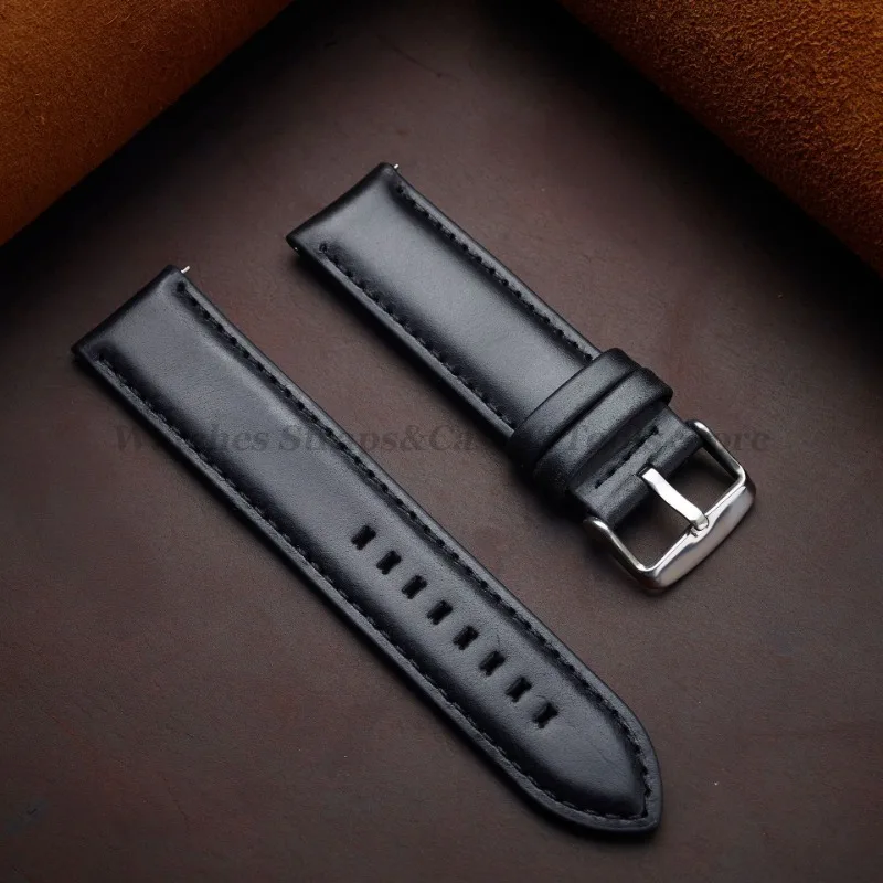 Vintage Cowhide Genuine Leather Quick Release Watch Strap Bracelet