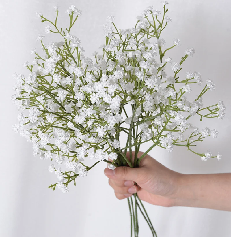 90Heads 52cm Babies Breath Artificial Flowers Plastic Gypsophila DIY Floral Bouquets Arrangement for Wedding Home Decoration wedding bouquets wedding flower decoration artificial gypsophila plants