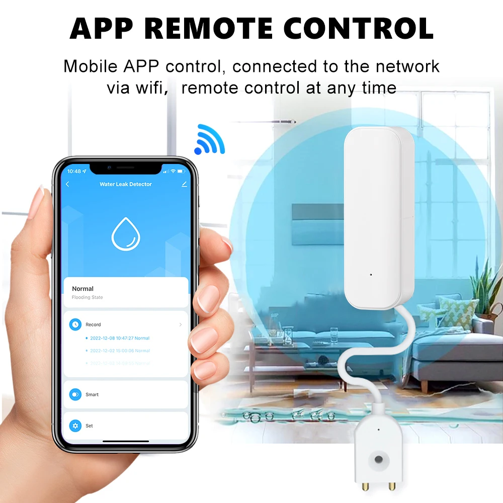 WiFi Water Level Sensor Tuya Leakage Alarm Flood Leak Detector Smart Home Life APP Water Alert Overflow Alarm Security System 2