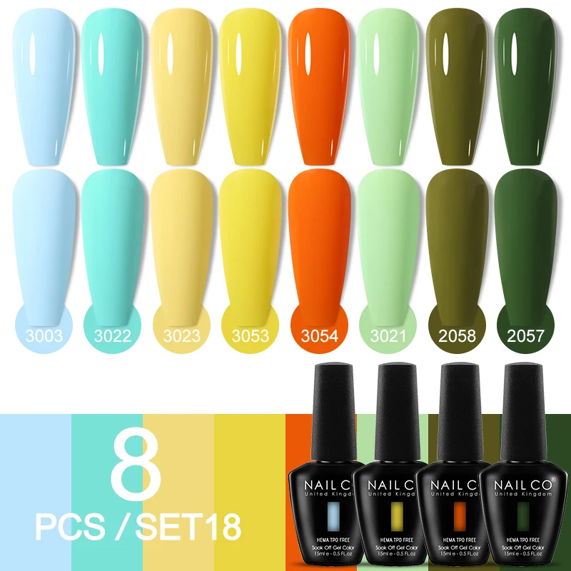 Deluxe 8-Piece Gel Nail Polish Set for Professional DIY Manicures