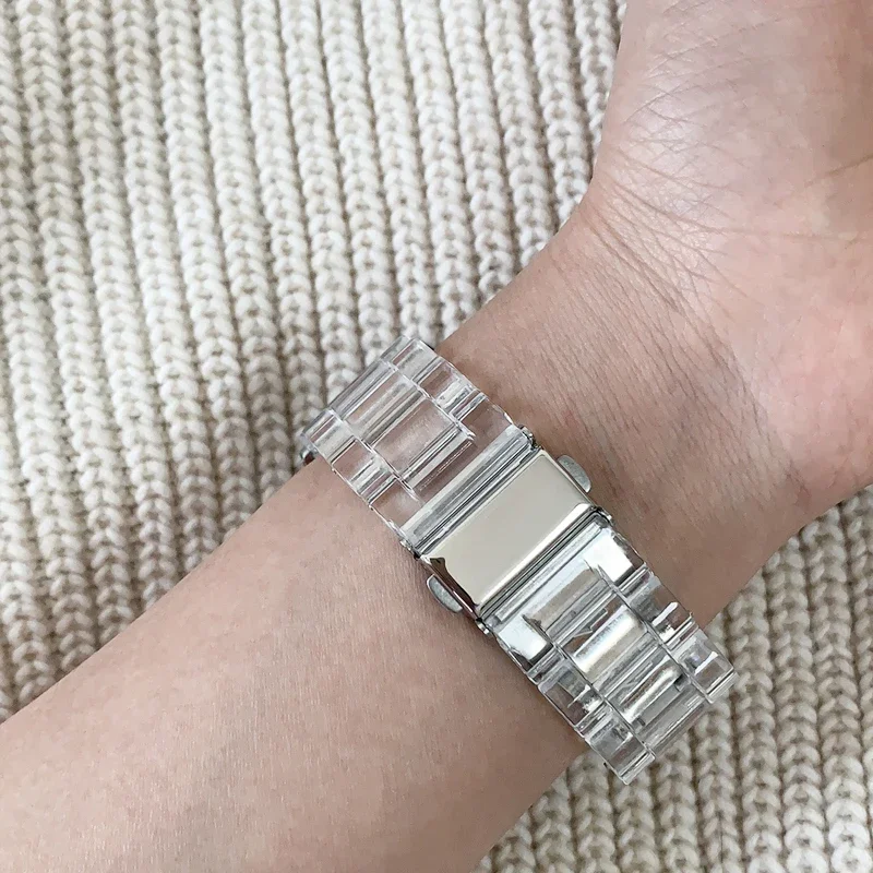 Clear Resin Strap for Smartwatch - 22mm Watchband Bracelet