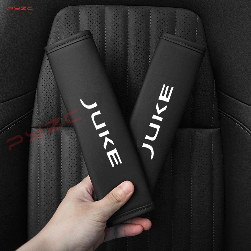 Car Suede Carbon Fibre Safety Belt Cover Shoulder Protection Shoulder Protective Pad For Nissan Juke F15 F16 Auto Accessories