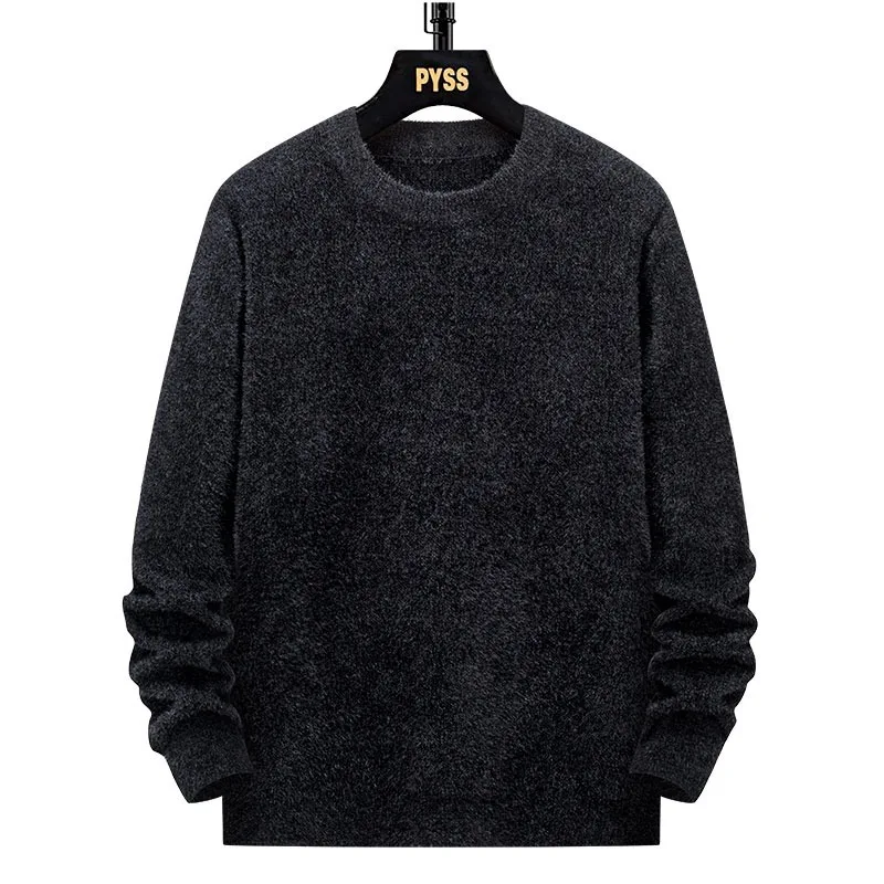 Plus Size Men's Sweater Wool Warm Pullovers O-Neck Knit Winter Fit Tops Male Thick Knitwear Mens Bottoming Shirt 8XL 7XL 6XL 5XL 6