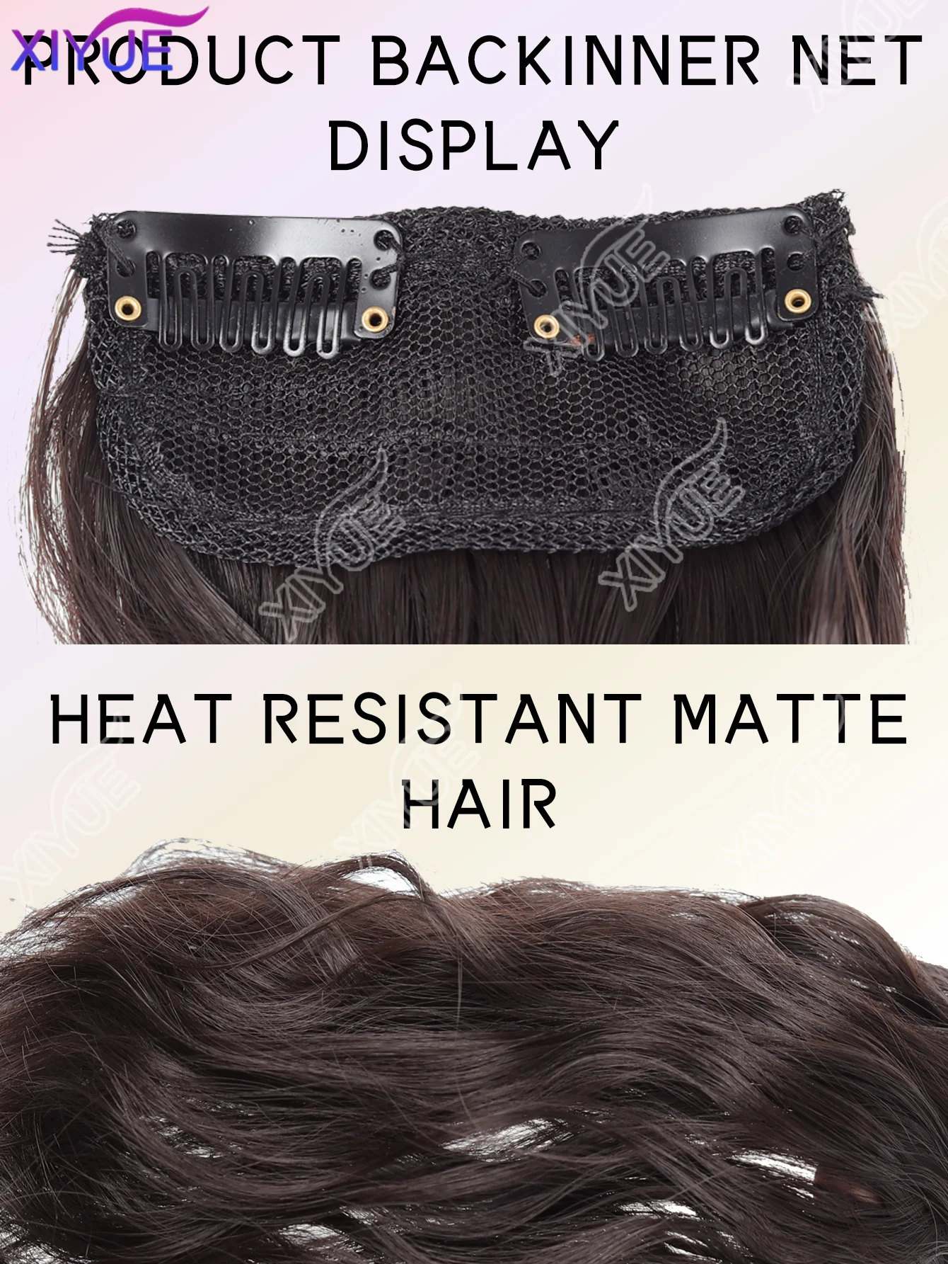 XIYUE Women Water Wave Hair Extensions Clip 14inch Clip In Hair Extensions Natural Invisible Hair Piece Suitable Thinning Hair