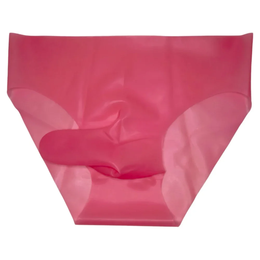 Lingerie Collection Erotic Seamless Rubber Shorts Latex Underpants Erotic Underwear Low Waist Design See-Through Material