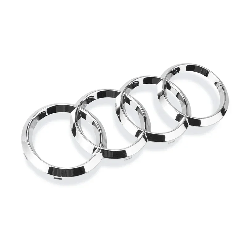 Premium ABS Black Hood and Trunk Emblem with 4 Ring Design