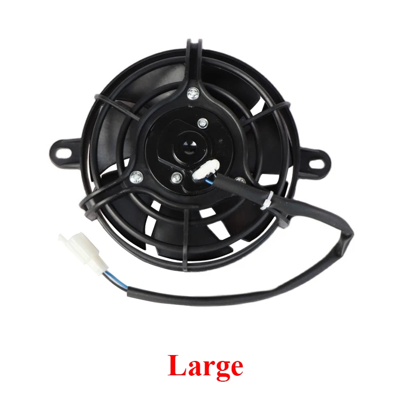 Motorcycle Engine Universal 12V Radiator Cooling Fan Oil Cooler For 200cc 250cc 300cc Motorbike Dirt Bike ATV Quad Go Kart Buggy
