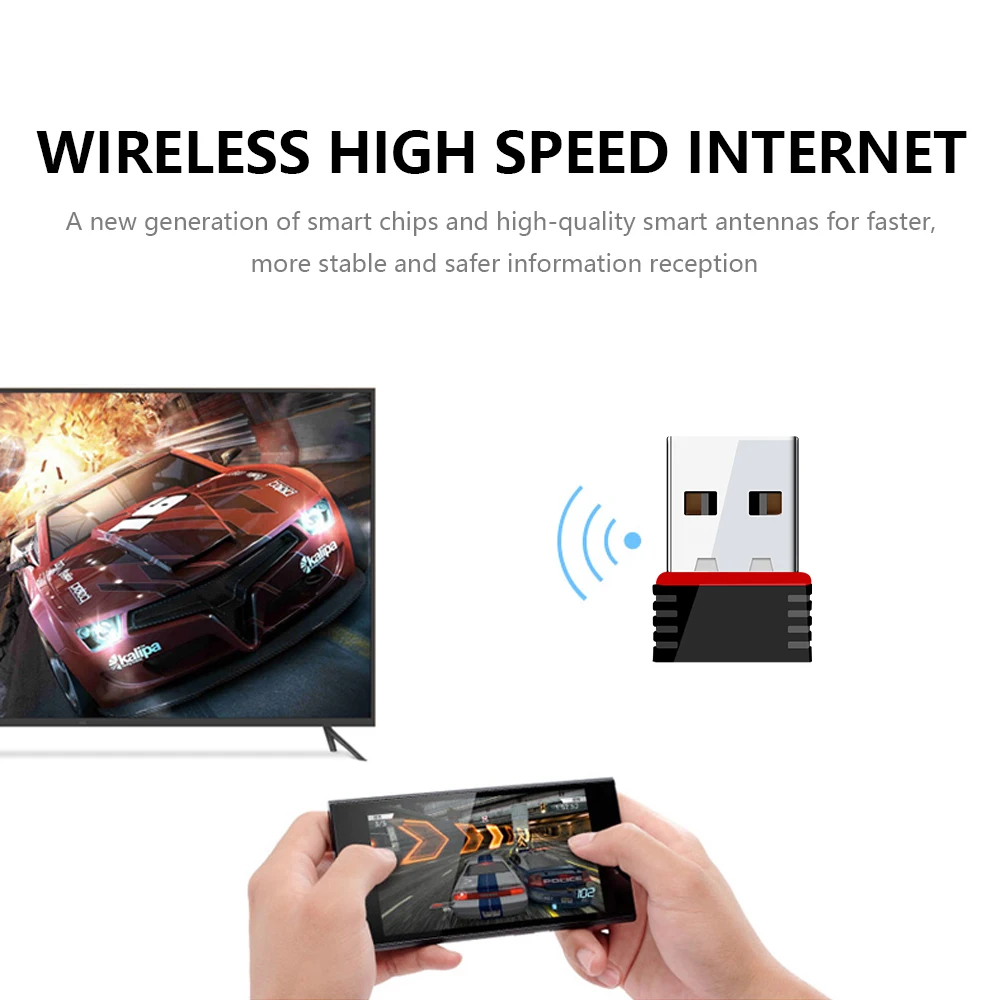 

Mini 802.11n/g/b Wifi Wireless Network Adapter 150Mbps USB Dongle for Laptop PC