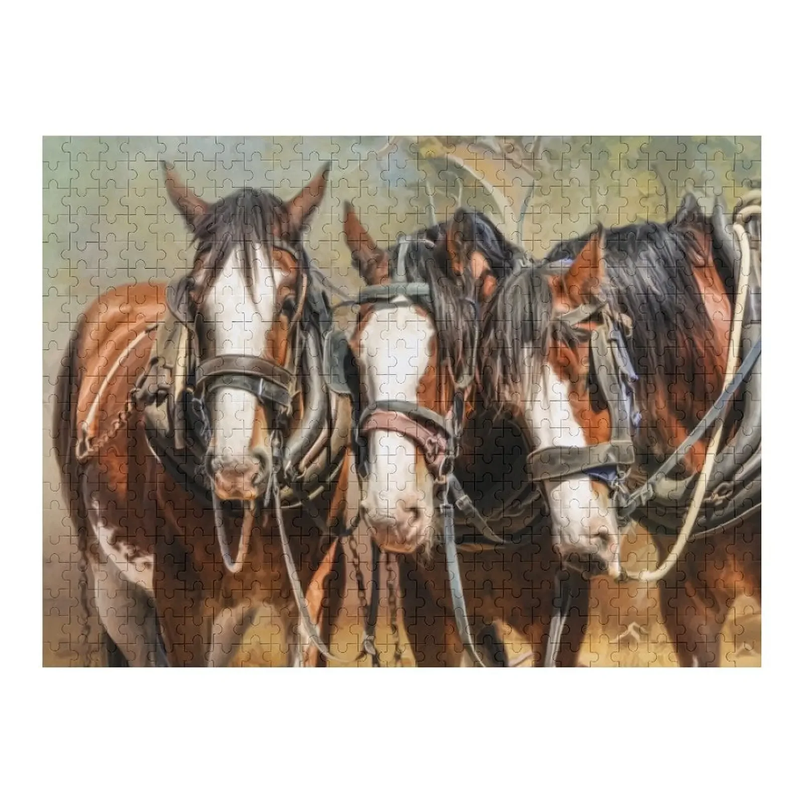 Clydesdale Conversation Jigsaw Puzzle Personalized Baby Object Personalized Wooden Name Wood Name Puzzle