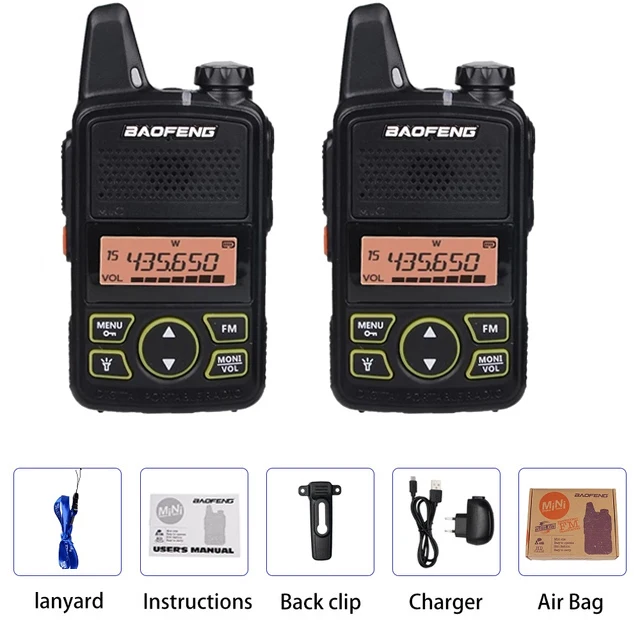 baofeng walkie talkie 2pcs Baofeng Original Mini Walkie Talkie BF-T1 Handheld Two-way Radio Portable Ham FM CB Radio UHF 400-470MHz Wireless Intercome walki talki Walkie Talkie