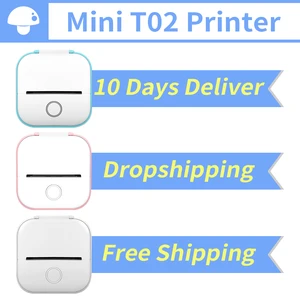 [Прямая доставка] Портативный термопринтер phomemo T02, мини-принтер, термопечать, карманная наклейка, машина для этикеток, различные этикетки