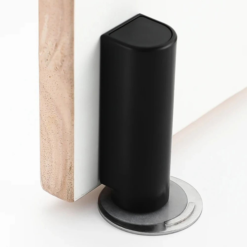 ตัวกั้นประตูแบบไม่เจาะรู แม่เหล็กแรงสูง ฐานบางเฉียบ ปิดประตูแบบมองไม่เห็น ป้องกันการชนกัน อุปกรณ์เสริมในบ้าน 1