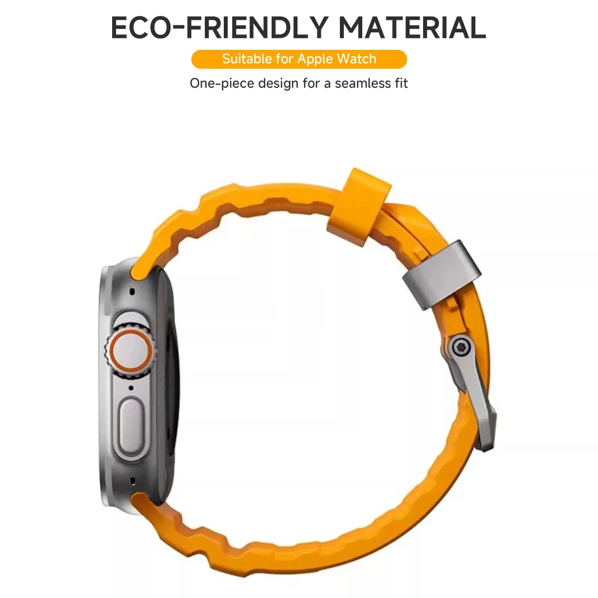 Sporty Titanium Silicone Bracelet Strap